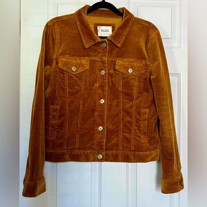 MUDD Women's Corduroy Jacket - Cognac Brown Size Large Like New